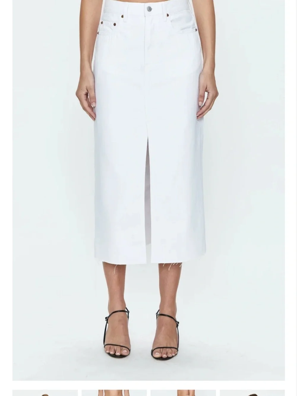 Pistola White Alice Midi Denim Skirt